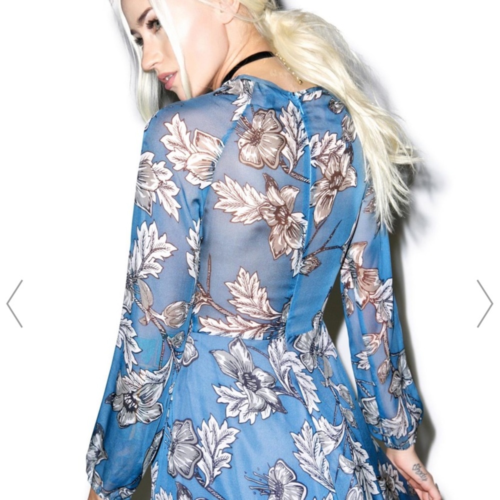 Sierra Mini Dress in Vintage Blue Floral